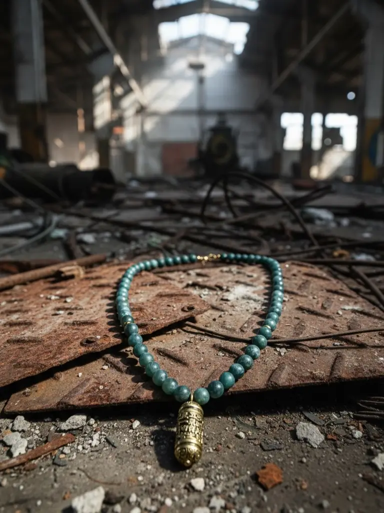 Festival ketting met turquoise natuursteen als persoonlijke talisman